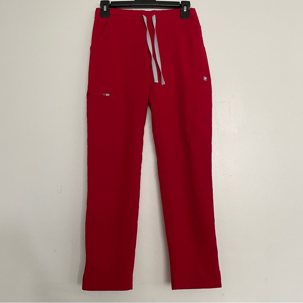 FIGS Women’s Yola Skinny Scrub Pants Red 1577 Size XXSP